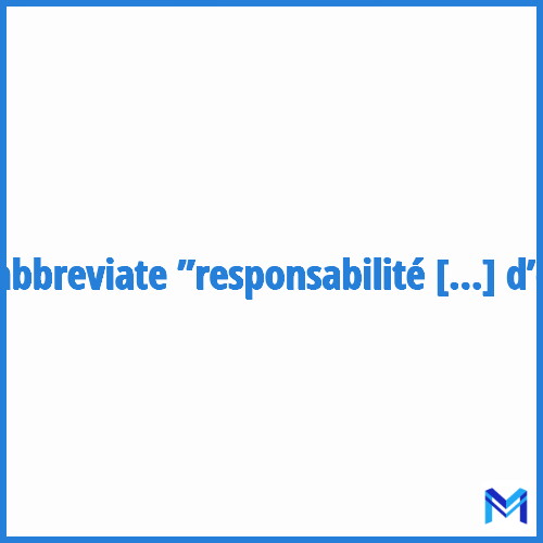 How to abbreviate ”Responsabilité civile propriétaire d’équidé” in French?