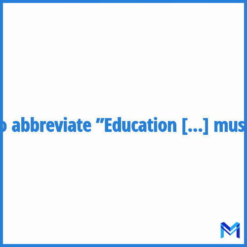 How to abbreviate ”Education musicale” in French?