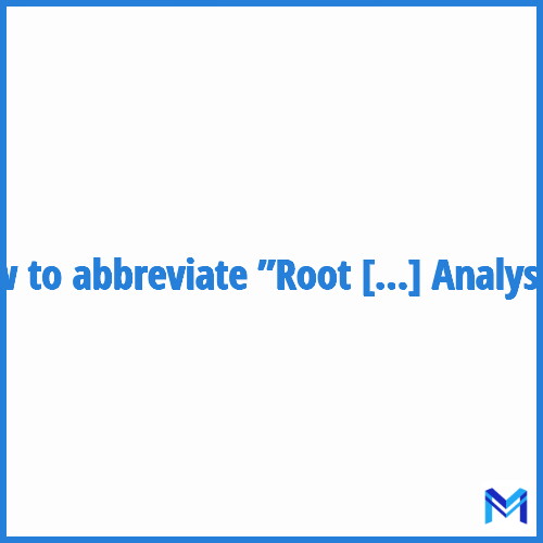 How to abbreviate ”Root Cause Analysis” in French?