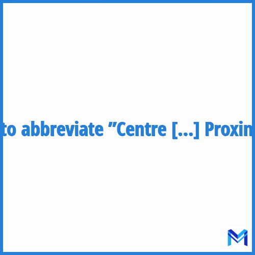 How to abbreviate ”Centre Périnatal De Proximité” in French?
