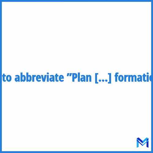 How to abbreviate ”Plan régional de développement des formations” in French?