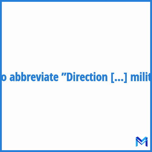 How to abbreviate ”Direction du renseignement militaire” in French?