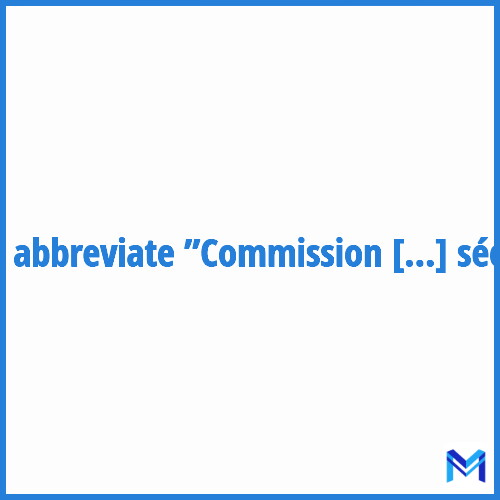 How to abbreviate ”Commission nationale des contrôles d'interception de sécurité” in French?