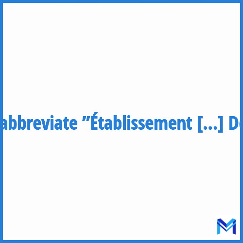 How to abbreviate ”Établissement public d'insertion de la Défense” in French?