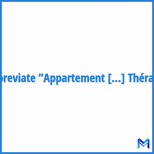 How to abbreviate ”Appartement Thérapeutique” in French?