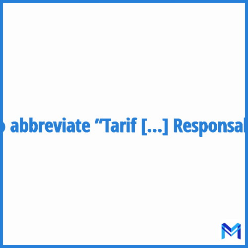 How to abbreviate ”Tarif Forfaitaire de Responsabilité” in French?