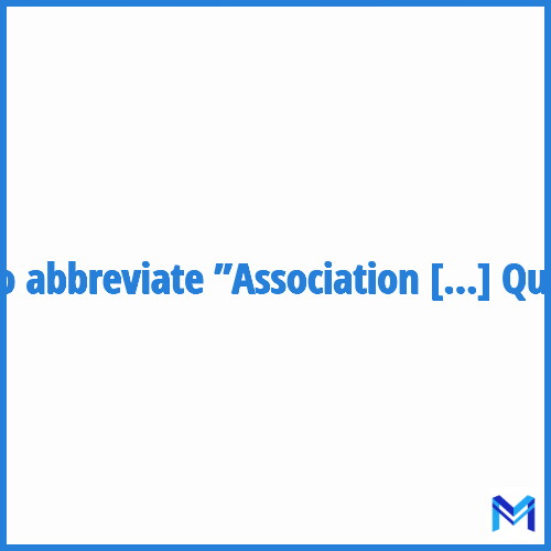 How to abbreviate ”Association Française d'Assurance Qualité” in French?