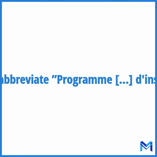 How to abbreviate ”Programme départemental d'insertion” in French?