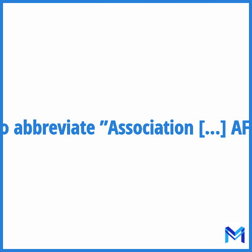 How to abbreviate ”Association française de normalisation - Groupe AFNOR” in French?