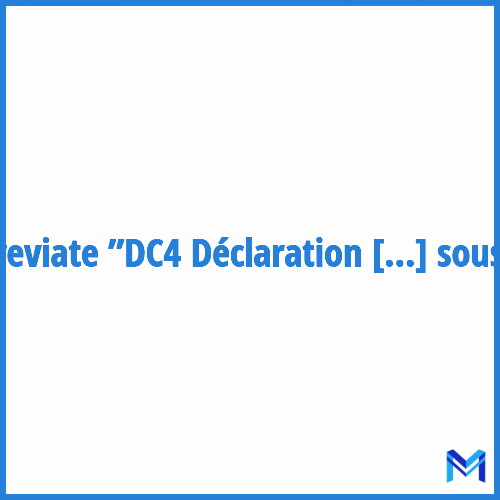 How to abbreviate ”DC4 Déclaration de sous-traitance” in French?