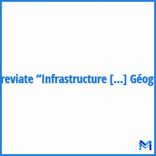 How to abbreviate ”Infrastructure de Données Géographiques” in French?