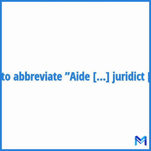 How to abbreviate ”Aide juridictionnelle” in French?