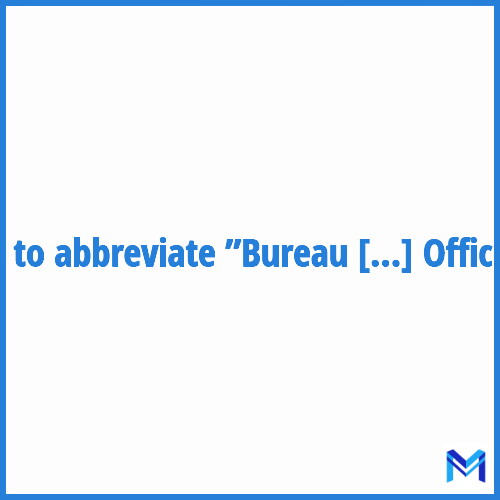 How to abbreviate ”Bureau Personnel Officier” in French?