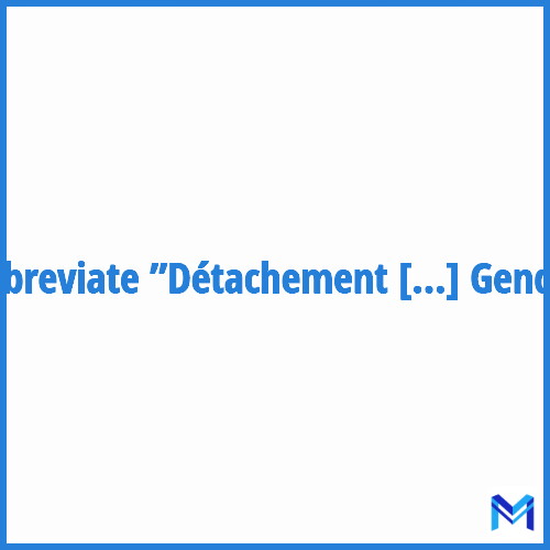 How to abbreviate ”Détachement Aérien de la Gendarmerie” in French?