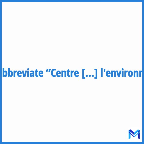 How to abbreviate ”Centre international de droit comparé de l'environnement” in French?
