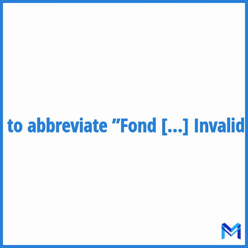 How to abbreviate ”Fond Spécial Invalidité” in French?