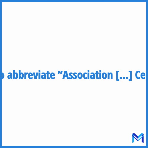 How to abbreviate ”Association Pour La Formation Dans Le Massif Central” in French?