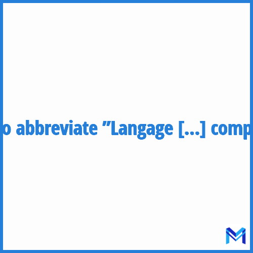 How to abbreviate ”Langage parlé complété” in French?