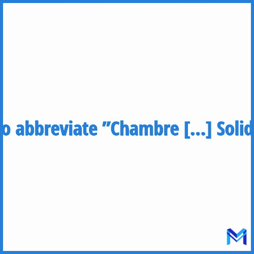 How to abbreviate ”Chambre Régionale De L'économie Sociale Et Solidaire” in French?