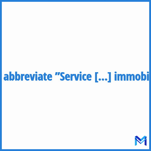 How to abbreviate ”Service des affaires financières et immobilières” in French?