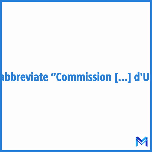 How to abbreviate ”Commission d'action sociale d'Urgence” in French?