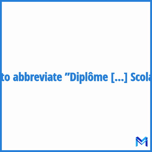 How to abbreviate ”Diplôme d'État de Psychologue Scolaire” in French?