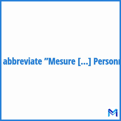 How to abbreviate ”Mesure D'accompagnement Social Personnalisé” in French?