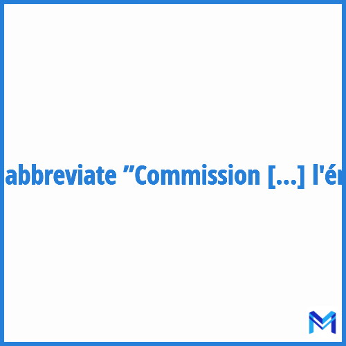 How to abbreviate ”Commission de régulation de l'énergie” in French?