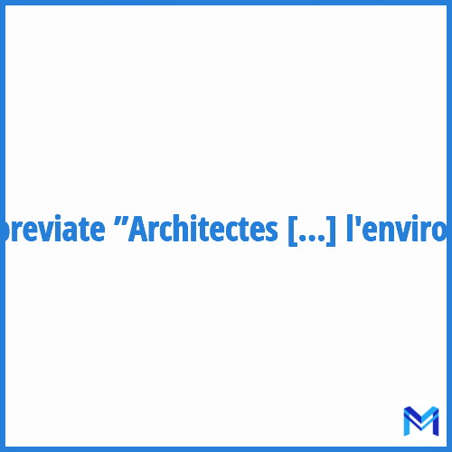 How to abbreviate ”Architectes associés pour l'environnement” in French?