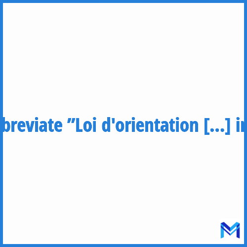 How to abbreviate ”Loi d'orientation des transports intérieurs” in French?