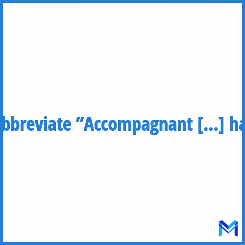 How to abbreviate ”Accompagnant des élèves en situation de handicap” in French?