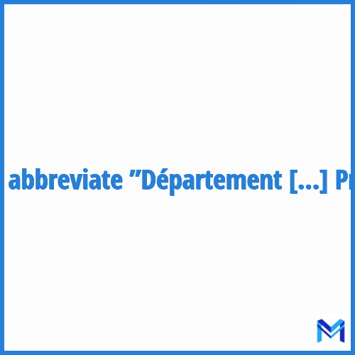 How to abbreviate ”Département Architecture et Projets” in French?