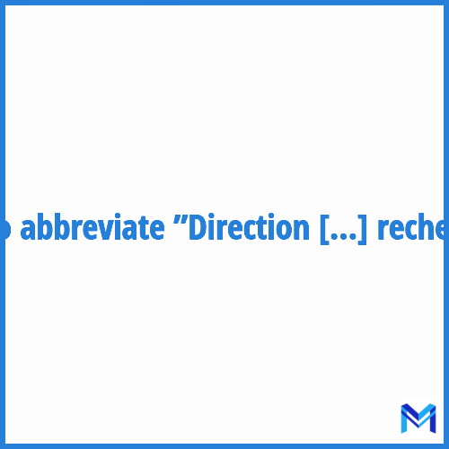 How to abbreviate ”Direction de l'animation de la recherche” in French?