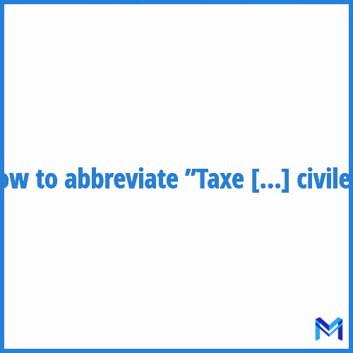 How to abbreviate ”Taxe de l'aviation civile” in French?