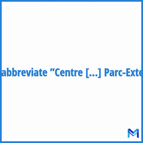 How to abbreviate ”Centre Communautaire Jeunesse Unie de Parc-Extension” in French?