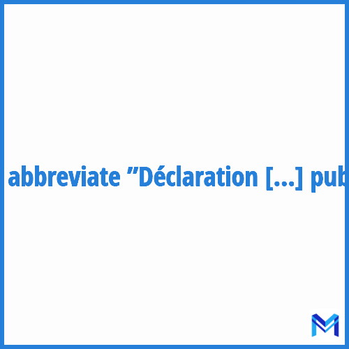 How to abbreviate ”Déclaration d'utilité publique” in French?