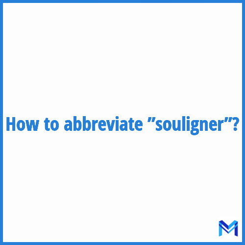 How to abbreviate ”Souligner” in French?