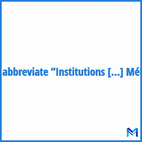 How to abbreviate ”Institutions Sans But Lucratif au Service des Ménages” in French?