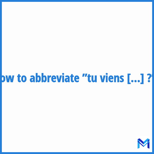 How to abbreviate ”Tu viens demain ?” in French?