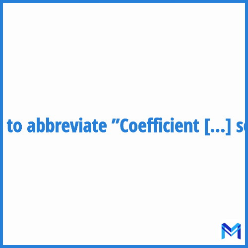 How to abbreviate ”Coefficient d'occupation des sols” in French?