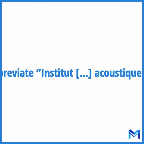 How to abbreviate ”Institut de recherche et de coordination acoustique-musique” in French?