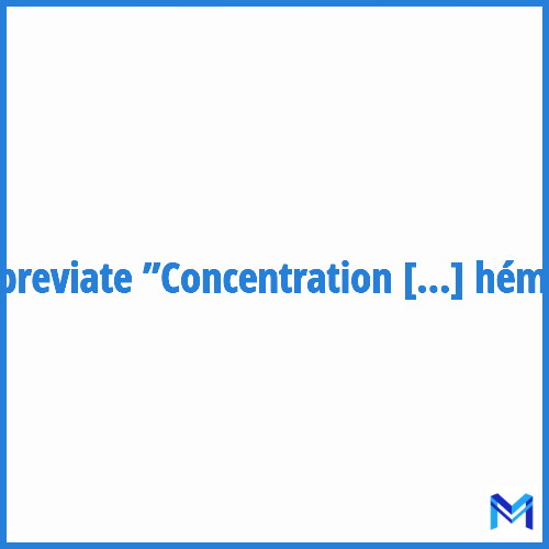 How to abbreviate ”Concentration corpusculaire moyenne en hémoglobine” in French?