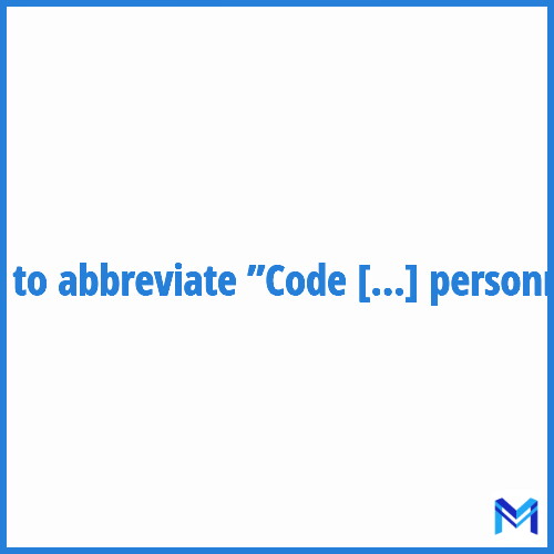 How to abbreviate ”Code d'identification de dossier personnel” in French?