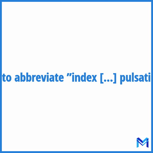How to abbreviate ”Index de pulsatilité” in French?
