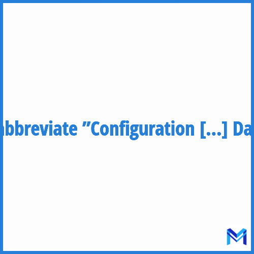 How to abbreviate ”Configuration Management Database” in French?