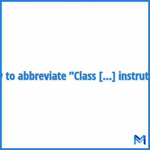 How to abbreviate ”Class Rating instrutor” in French?