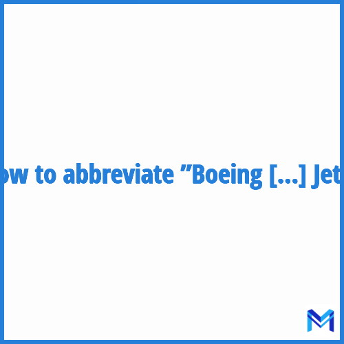 How to abbreviate ”Boeing Busines Jet” in French?