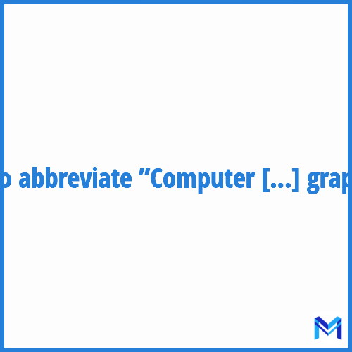 How to abbreviate ”Computer graphics” in French?