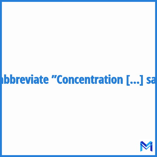 How to abbreviate ”Concentration en air saturant” in French?