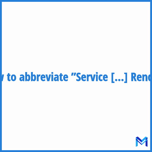 How to abbreviate ”Service Médical Rendu” in French?